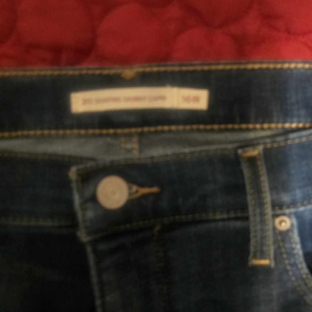 Women's Levis Blue Jeans Capri 16W